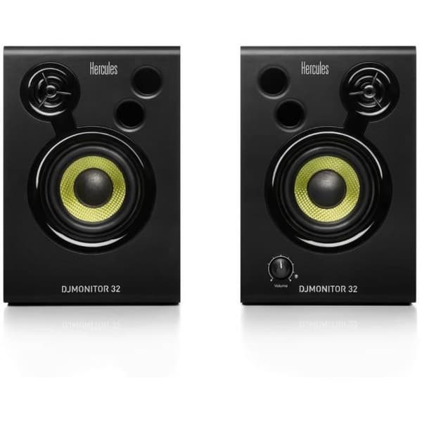 HERCULES DJMONITOR 32 - Aktiva övervakningshögtalare - 2 x 15W RMS - 3" Woofer - Stereoeffekt - Svart Svart