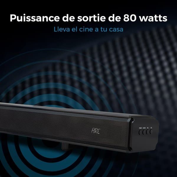 Cello ljudpaket - YWS23DE - YWS23-DE TV Soundbar 2x15W + 50W =80W 2.1-kanals högtalare Bluetooth AC/DC HDMI USB Optisk