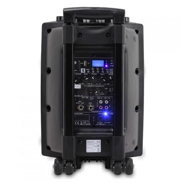 IBIZA SOUND PORT10VHF-BT 25 cm fristående bärbart PA-system med USB - MP3, bt, rec, vox, 1 vhf-mikrofon och 1 trådbunden