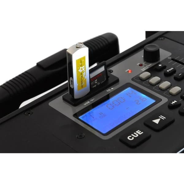 Aktiv 2-vägshögtalare 16cm (6,5'') SKYTEC - Mobil DJ-ljudpaketvagn USB SD MP3-batteri