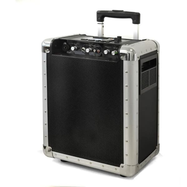 Aktiv 2-vägshögtalare 16cm (6,5'') SKYTEC - Mobil DJ-ljudpaketvagn USB SD MP3-batteri