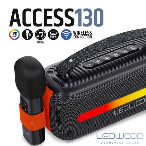 ENCEINTE LD-ACC130-BT-BLK + MICRO LEDWOOD