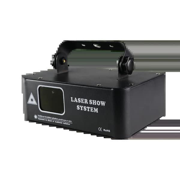 Laser-valoprojektori, 500mW teho, RGB 3D-efektit, Punainen & Vihreä & Sininen, EU-pistoke