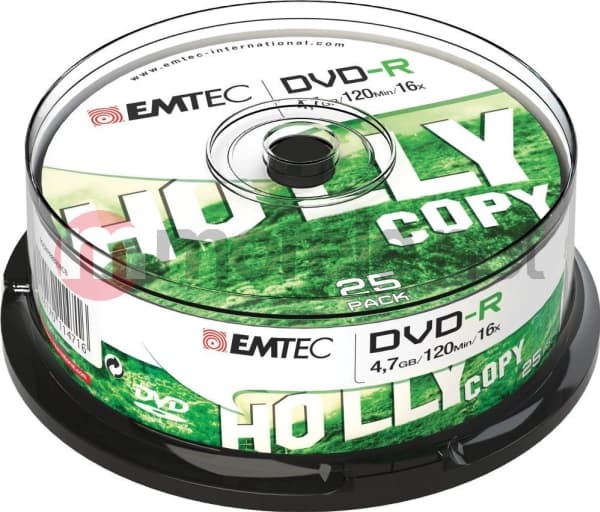 EMTEC - 25 x DVD-R - 4.7 GB (120 min) 16x - silver - spindel