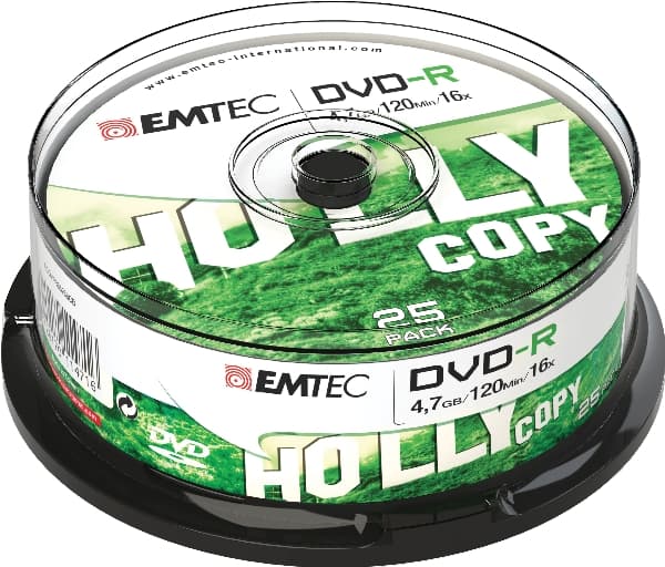 EMTEC - 25 x DVD-R - 4.7 GB (120 min) 16x - silver - spindel