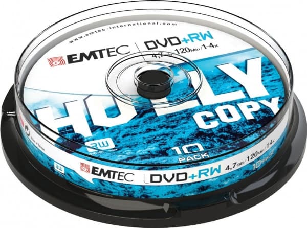 Emtec ECOVPRW47104CB, DVD+RW, Kakbox, 10 styck, 4,7 GB