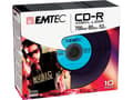 Pikkukuva 2 / 3: EMTEC Vinyl Look - 10 x CD-R - 700 MB (80 min) 52x - sininen, keltainen, violetti, vihreä, vaaleanpunainen - ohut CD-kotelo