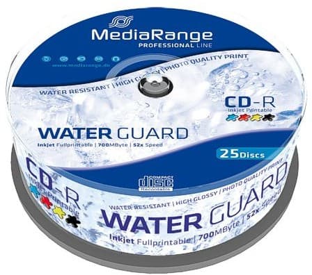 MediaRange - 25 x CD-R - 700 MB (80 min) 52x - blekkstråleskrivbar overflate - spindel