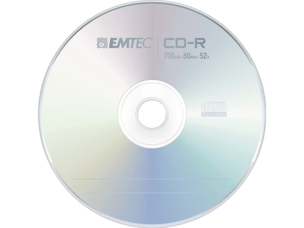 Emtec ECOC805052CB, 52x, CD-R, 120 mm, 700 MB, Kakeboks, 50 stykker
