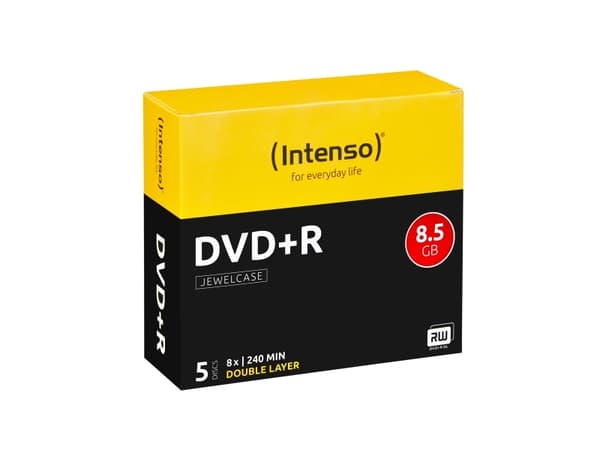 Intenso - 5 x DVD+R DL - 8,5 GB 8x - cd-boks
