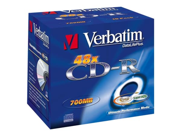 Verbatim AZO Crystal - 10 x CD-R - 700 MB 52x - cd-boks