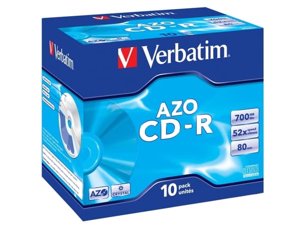 Verbatim AZO Crystal - 10 x CD-R - 700 MB 52x - cd-boks