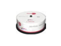 Primeon silver-protect-disc - 25 x DVD+R - 4.7 GB (120 min) 16x - påskrivningsetiketter - sølv - spindel