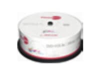 Primeon silver-protect-disc - 25 x DVD+R - 4.7 GB (120 min) 16x - påskrivningsetiketter - sølv - spindel
