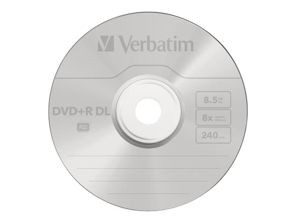 Verbatim VB-DPD55S1, DVD+R DL, 120 mm, Akseli, 10 kpl, 8,5 GB