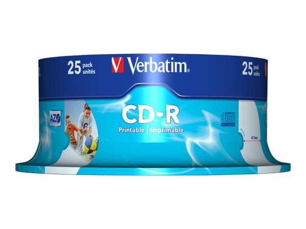 Verbatim DataLifePlus - 25 x CD-R - 700 MB 52x - tulostettava pinta - kela