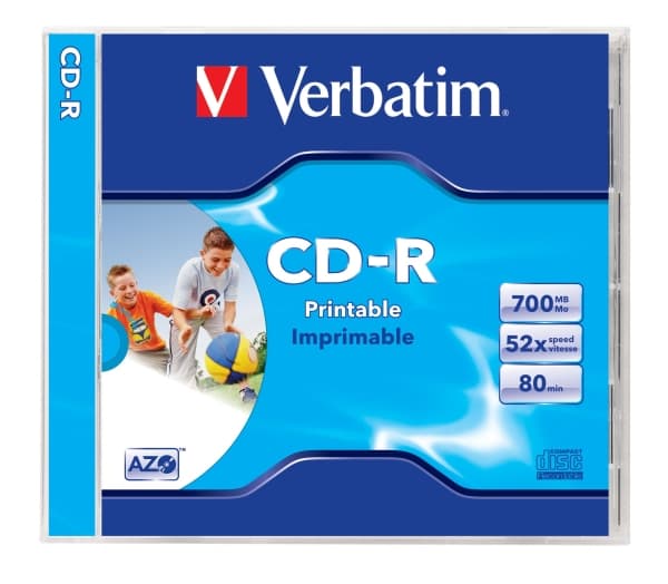 Verbatim - 10 x CD-R - 700 MB (80 min) 52x - blekkstråleskrivbar overflate, bred skrivbar overflate - CD-eske