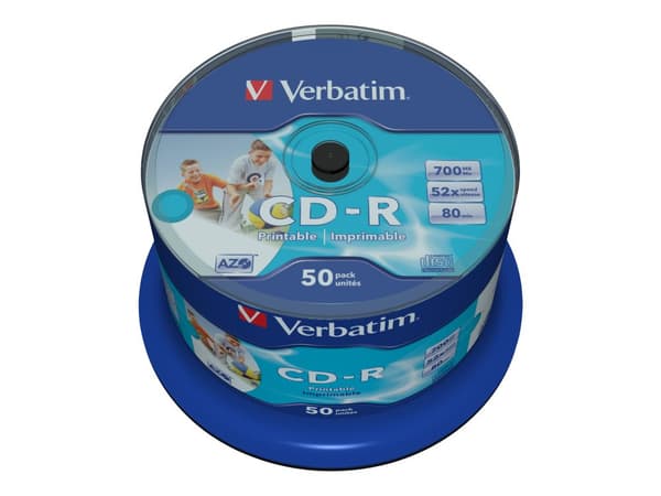 Verbatim CD-R AZO Wide Inkjet Printable no ID 700 MB 50 pc(s)