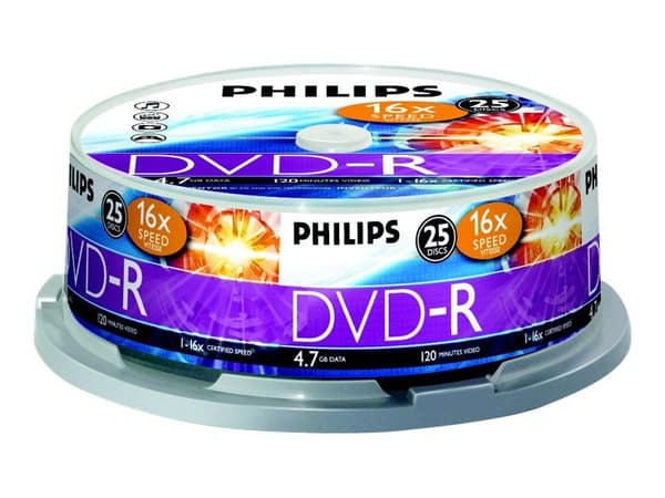 Philips DM4S6B25F - 25 x DVD-R - 4.7 GB (120 min) 16x - spindel