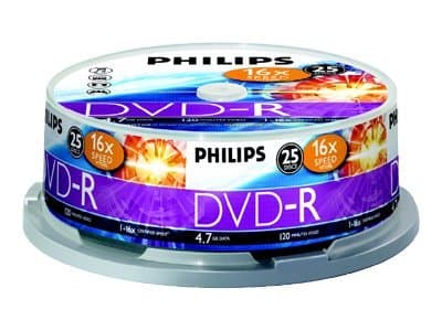 Philips DM4S6B25F - 25 x DVD-R - 4.7 GB (120 min) 16x - spindel