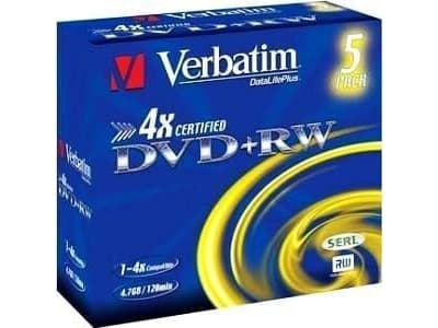 Verbatim DataLifePlus - 5 x DVD+RW - 4.7 GB 4x - CD-fodral