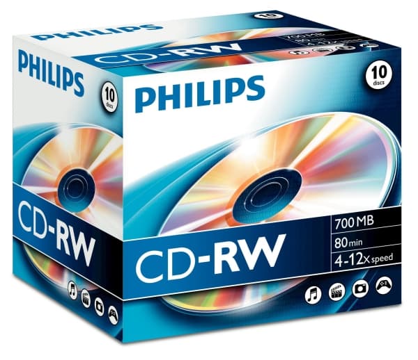 Philips CW7D2NJ10 - 10 x CD-RW - 700 MB (80 min) 4x - 12x - cd-kotelo