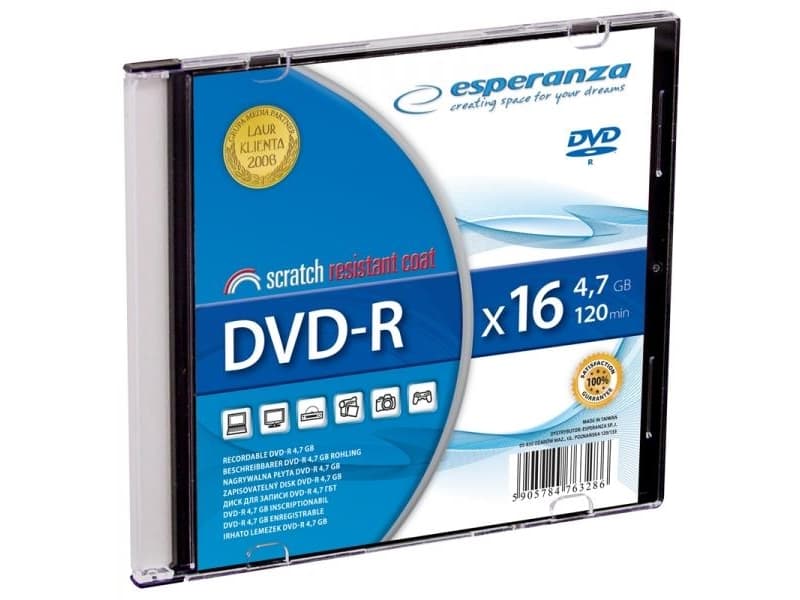 Esperanza 1113 0 Esperanza 1113 Dvd R Slim Jewel Case 1 4 7gb 16x 0pcs Cdon