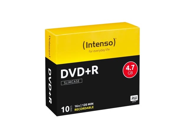 Intenso - 10 x DVD+R - 4.7 GB 16x - smalt cover