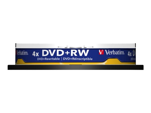 Verbatim - 10 x DVD+RW - 4.7 GB (120 min) 4x - matt silver - spindel