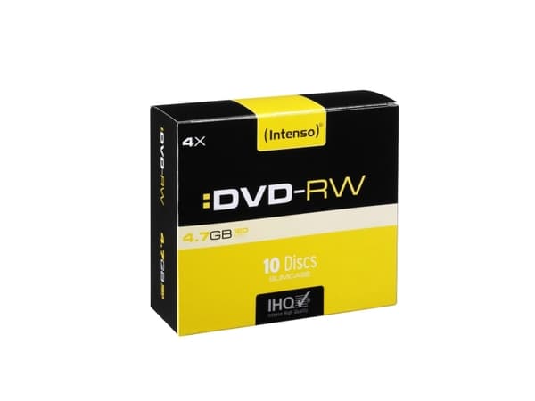 Intenso - 10 x DVD-RW - 4,7 GB 4x - ohut CD-kotelo