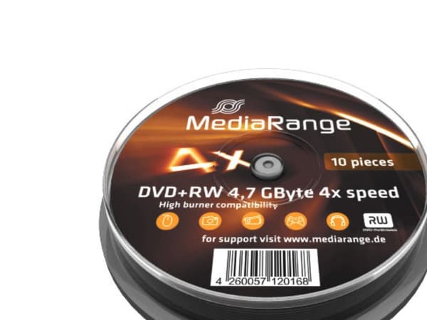 MediaRange - 10 x DVD-RW - 4,7 GB (120 min) 4x - spindel