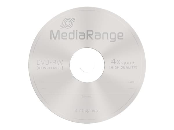 MediaRange - 10 x DVD-RW - 4,7 GB (120 min) 4x - spindel