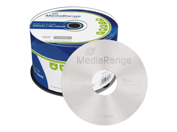 MediaRange - 50 x DVD+R - 4,7 GB (120min) 16x - spindel