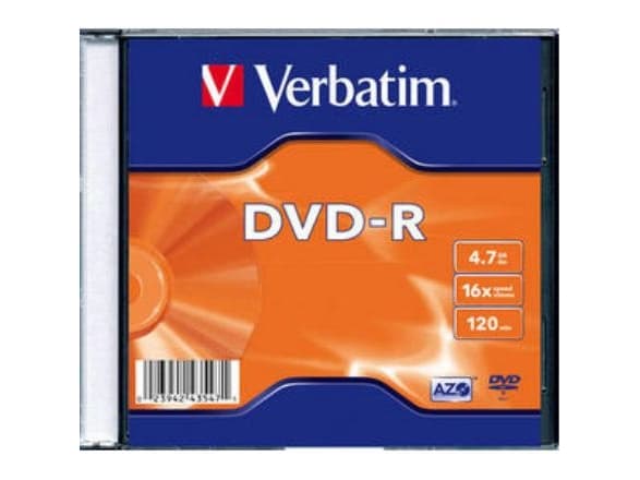 Verbatim - DVD-R - 4.7 GB 16x - matt silver - tunt CD-fodral