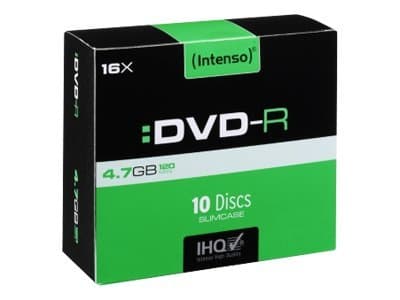 Intenso - 10 x DVD-R - 4.7 GB (120 min) 16x - smalt cover