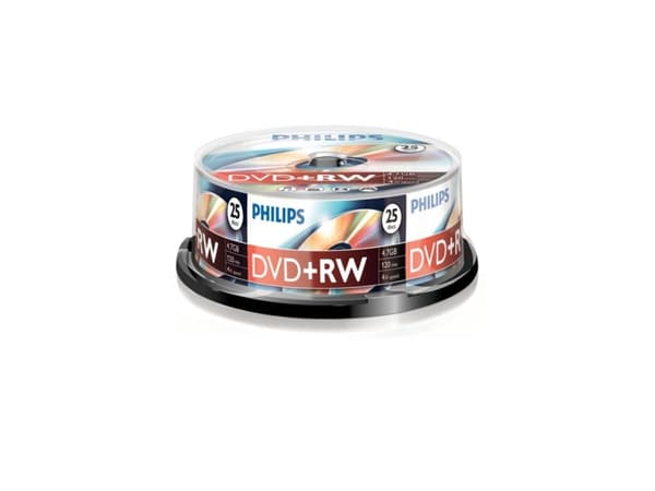 Philips DW4S4B25F - 25 x DVD+RW - 4.7 GB (120 min) 1x - 4x - spindel