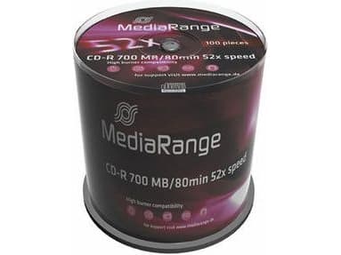 MediaRange - 100 x CD-R - 700 MB (80 min) 52x - spindel