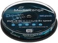 Miniatyrbild 4 av 5: MediaRange - 10 x DVD+R DL - 8,5 GB (240min) 8x - spindel