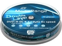 MediaRange - 10 x DVD+R DL - 8,5 GB (240min) 8x - spindel
