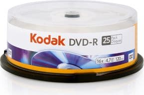 Kodak DVD-R 4,7 GB 16x 25 deler (3936177 / 1410325)