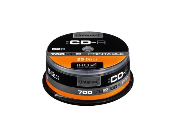 Intenso - 25 x CD-R - 700 MB (80 min) 52x - blekkstråleskrivbar overflate - spindel