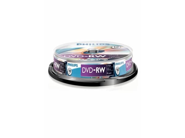 Philips DN4S4B10F - 10 x DVD-RW - 4.7 GB (120 min) 1x - 4x - spindel
