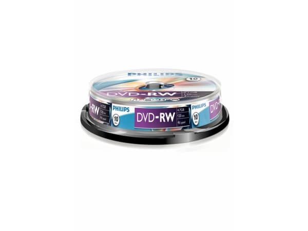 Philips DN4S4B10F - 10 x DVD-RW - 4.7 GB (120 min) 1x - 4x - spindel