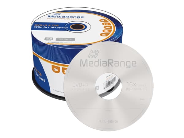 MediaRange - 50 x DVD+R - 4,7 GB (120 min) 16x - spindel