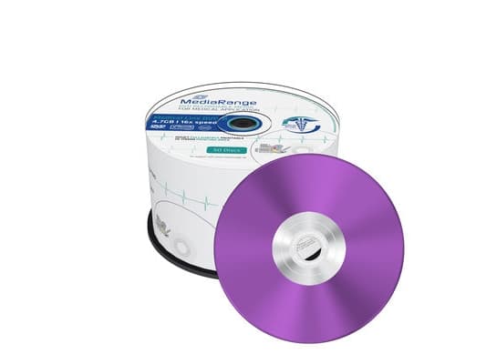 MediaRange MR429, DVD-R, 120 mm, Utskriftsbar, Kakeboks, 50 stykker, 4,7 GB