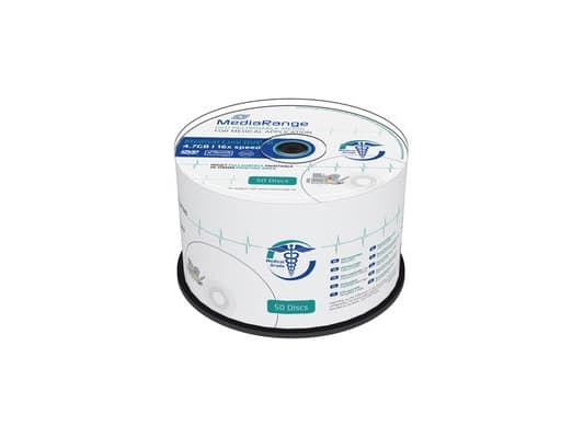 MediaRange MR429, DVD-R, 120 mm, Utskriftsbar, Kakeboks, 50 stykker, 4,7 GB