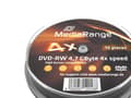 Miniatyrbild 4 av 5: MediaRange - 10 x DVD-RW - 4,7 GB (120min) 4x - spindel