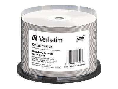 Verbatim DataLifePlus, DVD+R DL, Akseli, 50 kpl, 8,5 GB