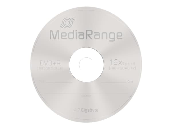 MediaRange MR453, DVD+R, 120 mm, Kakkulaatikko, 10 kpl, 4,7 GB