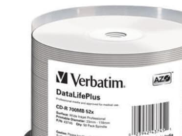 Verbatim DataLifePlus - 50 x CD-R - 700 MB 52x - vit - yta utskrivbar med bläckstråleskrivare, bred utskrivbar yta - spindel